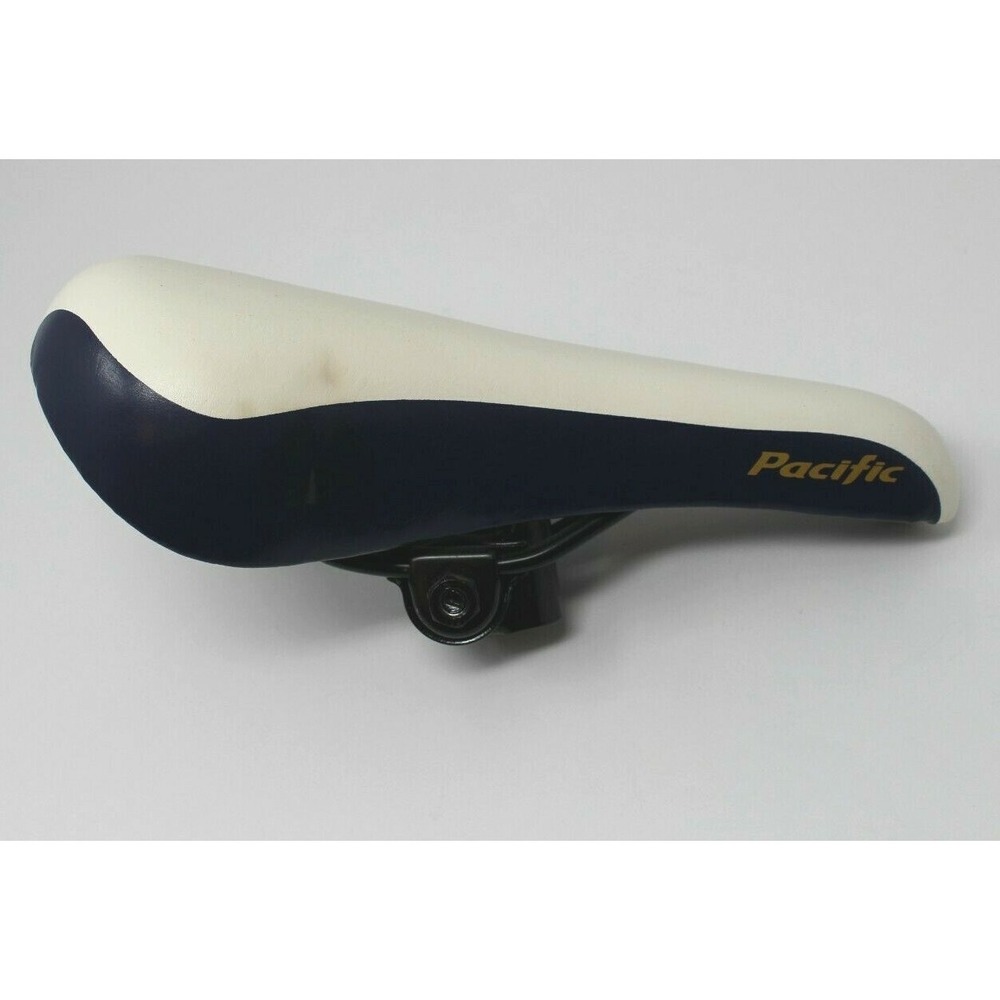 Pacific Bicycles Mountain Sports 10.5" Bicycle Seat Saddle VA23174 White Blue - Picture 6 of 12